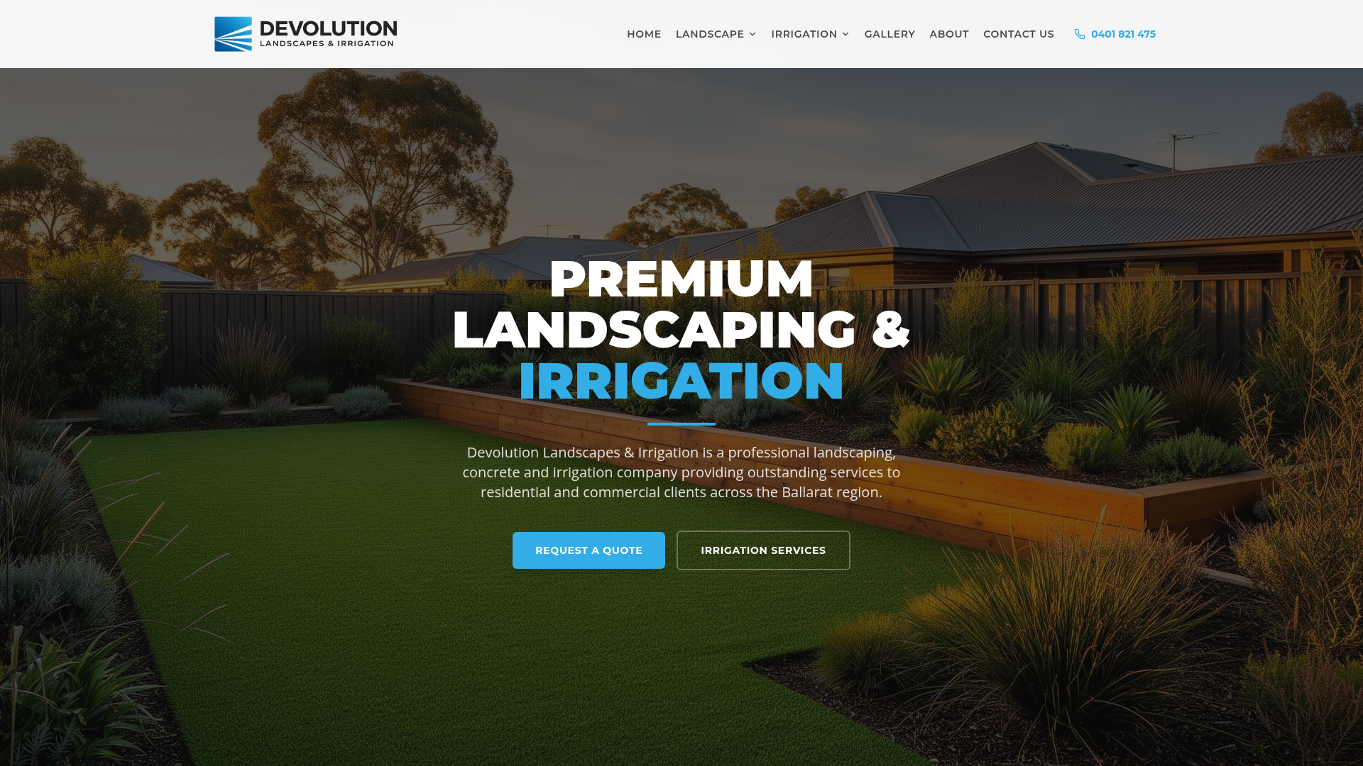 Devolution Landscapes website screenshot